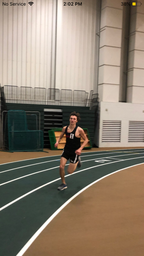 Friday the 8th, Heritage High Schools Winter Track team competed in the Regionals Meet.  Ryan Pendergast ran in the 1000M and won his heat. 