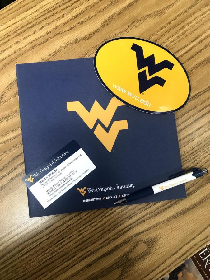 WVU visited Heritage. Different colleges come to our school to answer college related questions and help students find the right college for them.