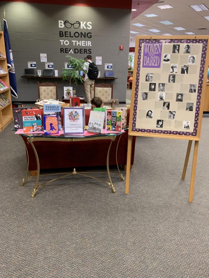 For Womens History month, the library put together a Women in Books exhibit
