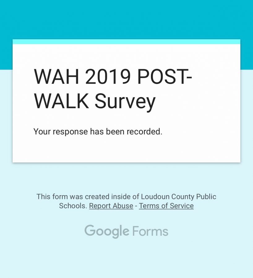 After the walk around the school, students were asked to take a Post-Walk Survey in case there were ways to improve it for next year.