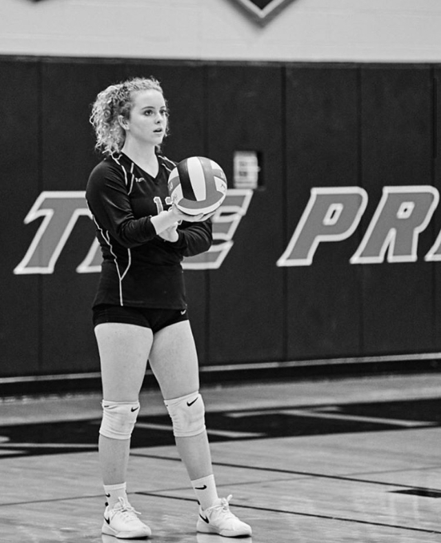 Emily plays volleyball for heritage, she is on the freshman team as a libero.