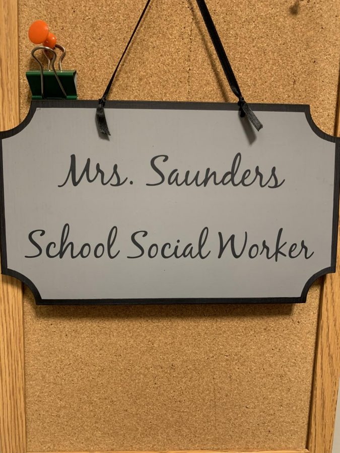 Mrs. Saunders, the school social worker, is one of our professional resources for mental health.