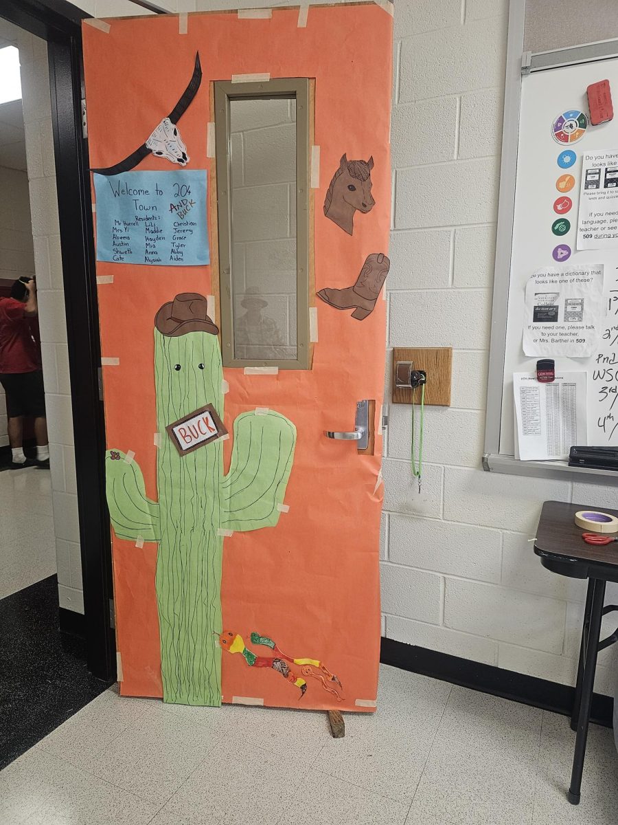Mr Hurrell and Mrs Yis room door